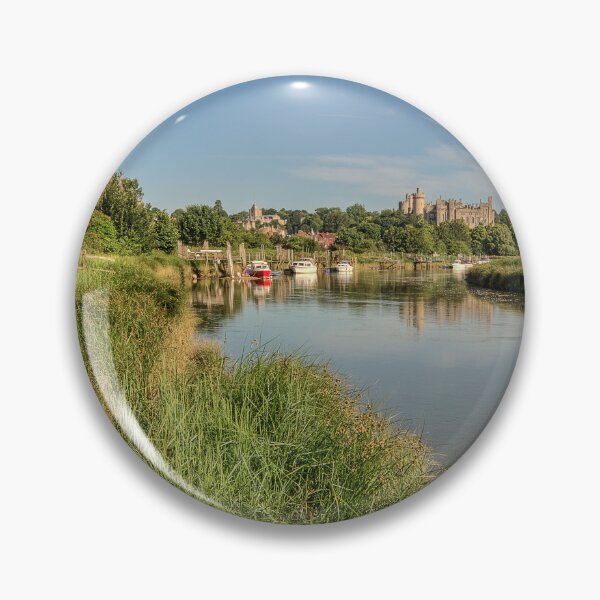 Item preview, High tide on the River Arun with Arundel Castle in the background - Arundel, West Sussex, Southern England, UK. designed and sold by HazyApplePhoto.