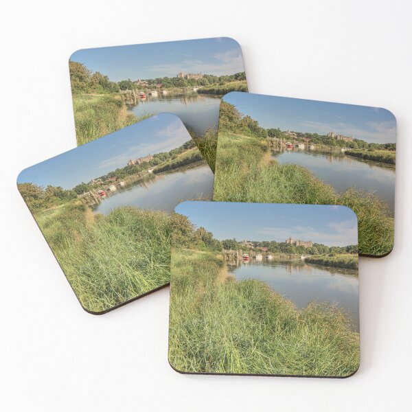 Item preview, High tide on the River Arun with Arundel Castle in the background - Arundel, West Sussex, Southern England, UK. designed and sold by HazyApplePhoto.