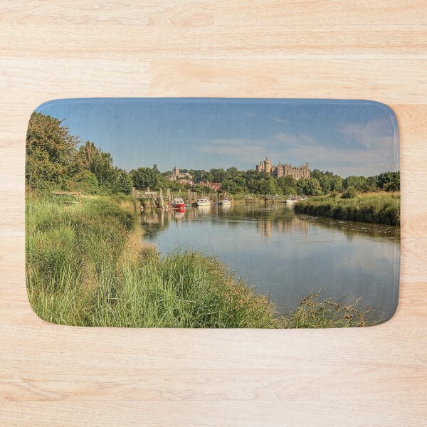 Item preview, High tide on the River Arun with Arundel Castle in the background - Arundel, West Sussex, Southern England, UK. designed and sold by HazyApplePhoto.