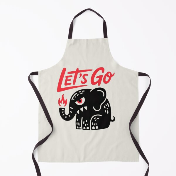 Item preview, Let’s Go – Fierce Elephant Retro designed and sold by vvcreativedesigns.