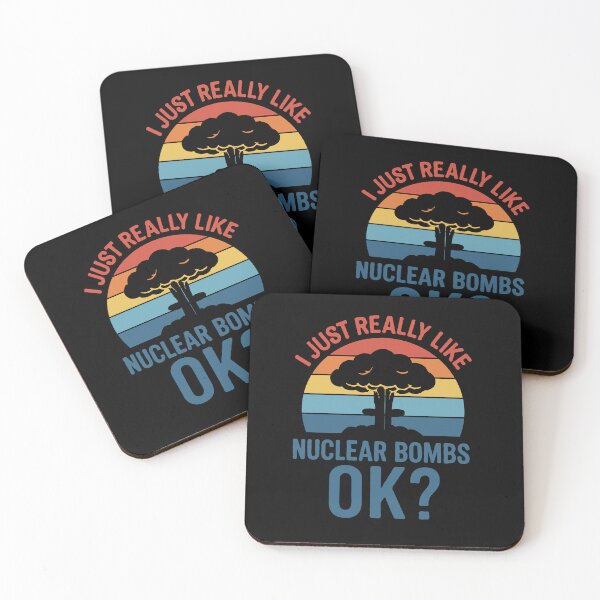 Item preview, I Just Really Like Nuclear Bombs Ok? - Retro Nuclear Explosion Dark Humor Shirt - Vintage Sunset Atomic Blast Graphic, Funny Sarcastic Statement Design designed and sold by BrainBubbleArt.