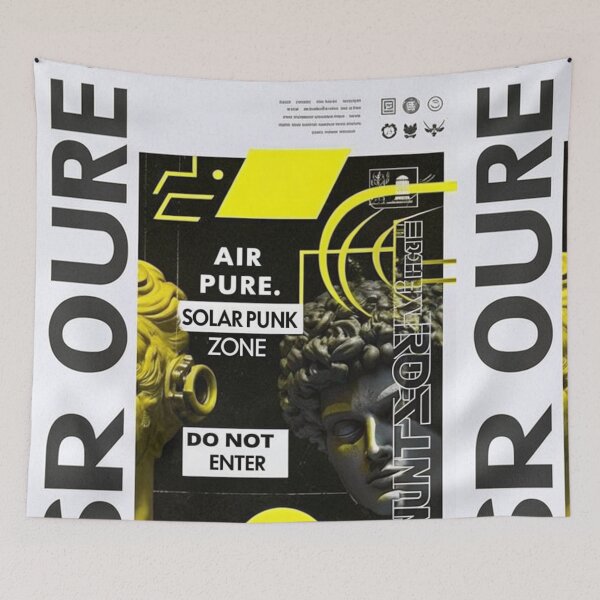 Item preview, Solarpunk Poster Pure Zone designed and sold by Raw-Ink.