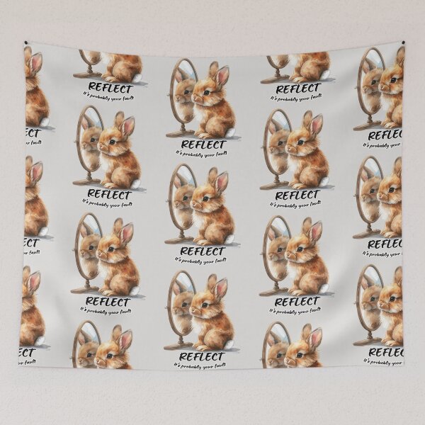 Item preview, The hare looks at its reflection; reflect - it's probably your fault designed and sold by LiskoDesign.