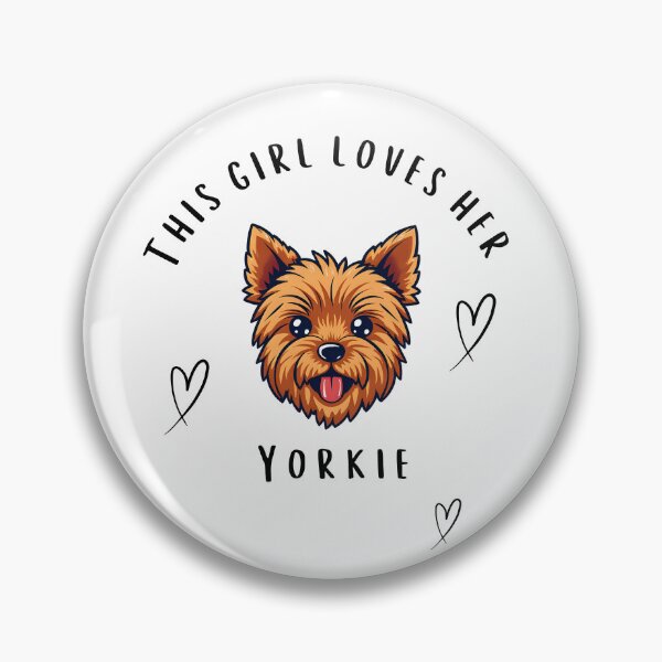 Item preview, This Girl Loves Her Yorkie - Black Text designed and sold by AndysTeeShop.