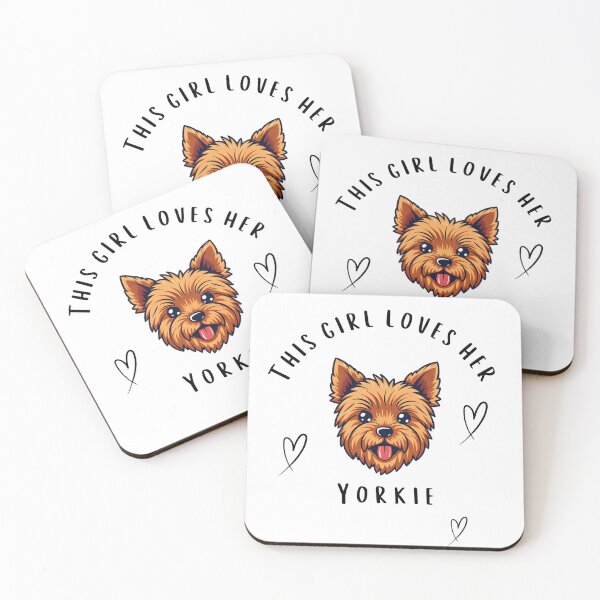 Item preview, This Girl Loves Her Yorkie - Black Text designed and sold by AndysTeeShop.