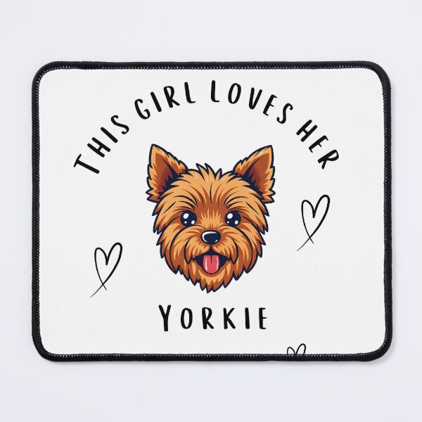 Item preview, This Girl Loves Her Yorkie - Black Text designed and sold by AndysTeeShop.