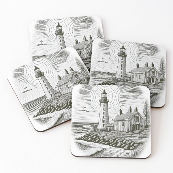 Item preview, Retro Lighthouse Art - Vintage Pencil Drawings designed and sold by RockitBaby.