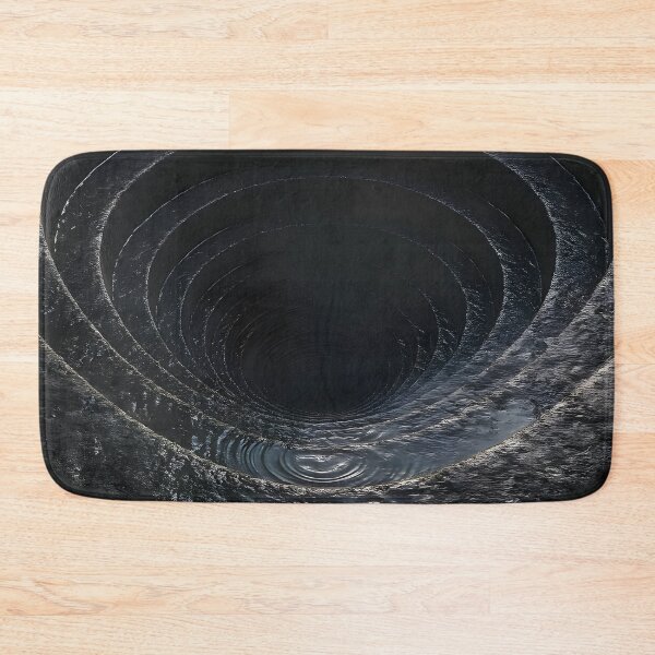 Item preview, Endless Stone Fountain 3D Illusion Print – Hyper-Realistic Abyss Design for Bathroom & Home Decor designed and sold by WAUZ.