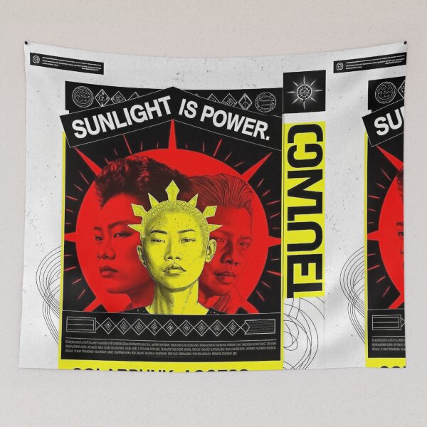 Item preview, Solarpunk Poster Sun Power designed and sold by Raw-Ink.