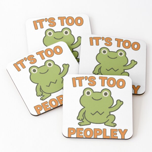 Item preview, Cute Frog It’s Too Peopley Humor Art designed and sold by HiteshArt111.
