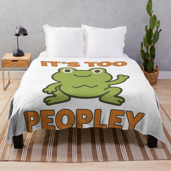 Item preview, Cute Frog It’s Too Peopley Humor Art designed and sold by HiteshArt111.