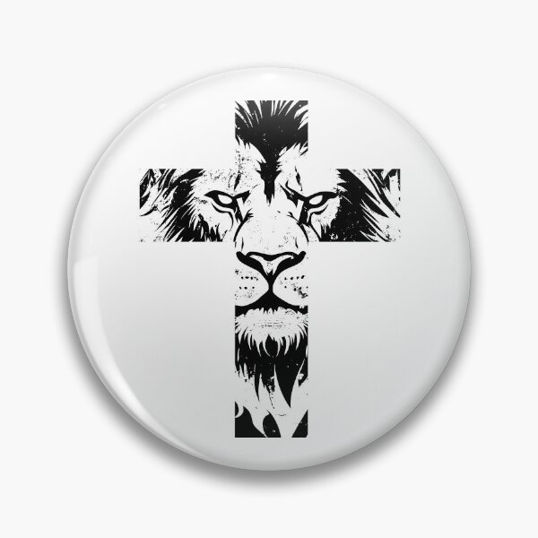 Item preview, Christian Cross / Lion - Black designed and sold by Western Renaissance Limited.