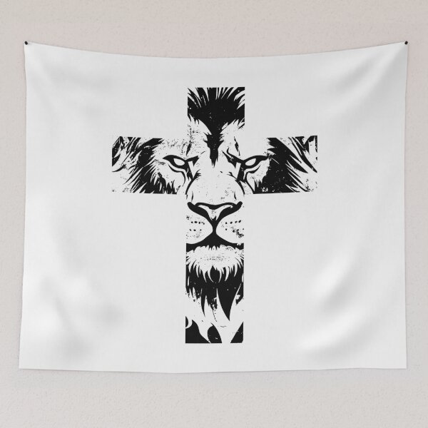 Item preview, Christian Cross / Lion - Black designed and sold by Western Renaissance Limited.