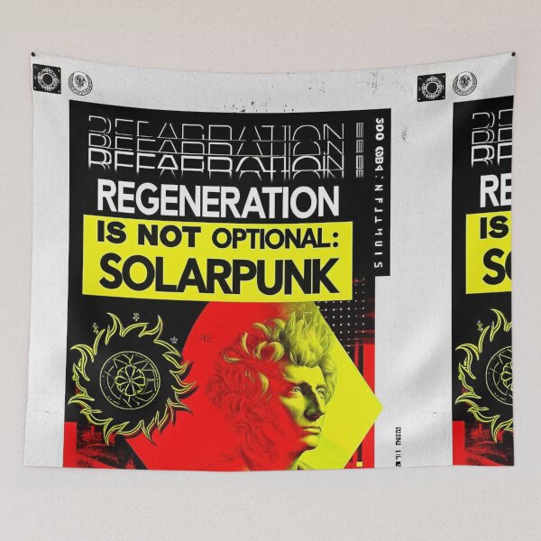 Item preview, Solarpunk Poster Mandatory designed and sold by Raw-Ink.