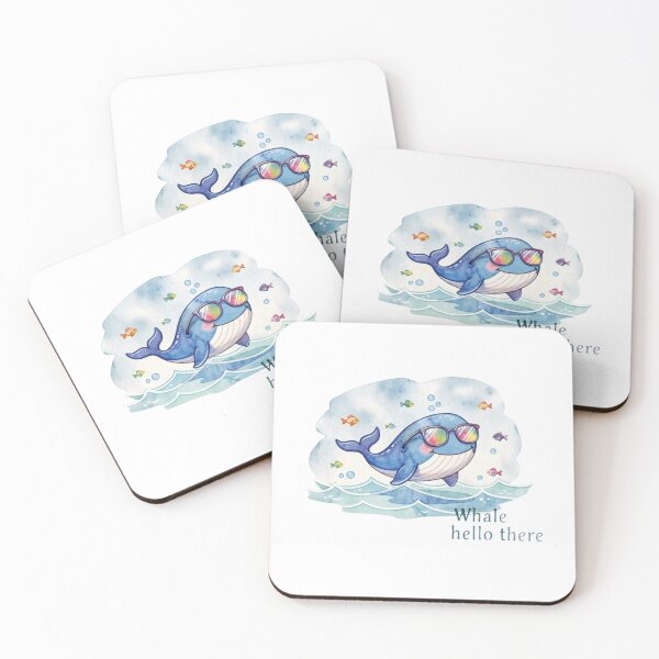 Item preview, Whale Hello There: Whale with fish designed and sold by KawaiiChibii.
