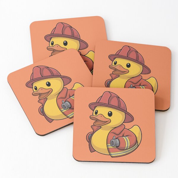 Item preview, Cute Firefighter Rubber Duck Illustration designed and sold by MonkiFlipp.