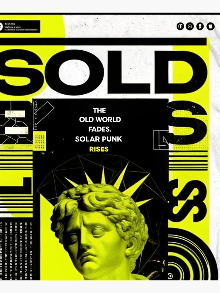 Thumbnail 6 of 6, Apron, Solarpunk Poster Rising designed and sold by Raw-Ink.