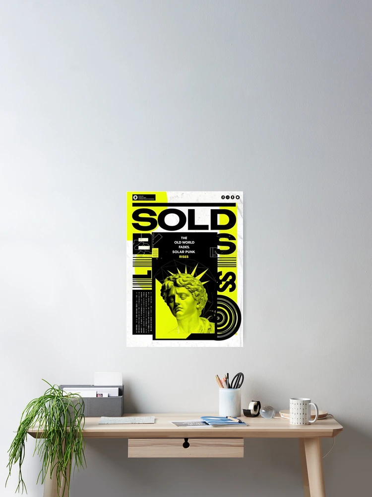 Thumbnail 2 of 3, Poster, Solarpunk Poster Rising designed and sold by Raw-Ink.