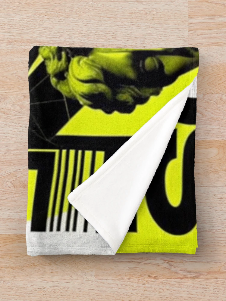 Thumbnail 3 of 6, Throw Blanket, Solarpunk Poster Rising designed and sold by Raw-Ink.