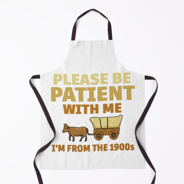 Item preview, Please Be Patient With Me I’m From the 1900s – Funny Retro Generational Humor, Vintage Ox Cart Meme Design designed and sold by BrainBubbleArt.