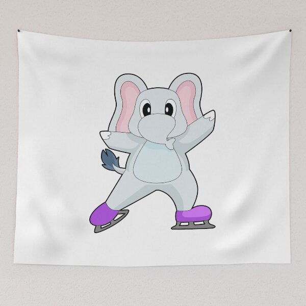 Item preview, Elephant Ice skating Ice skates Winter sports designed and sold by Snabdesign84.