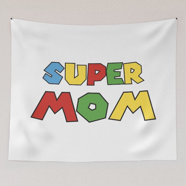 Item preview, Super Mom – Colorful Retro Block Letter Design designed and sold by TipTop GFX.