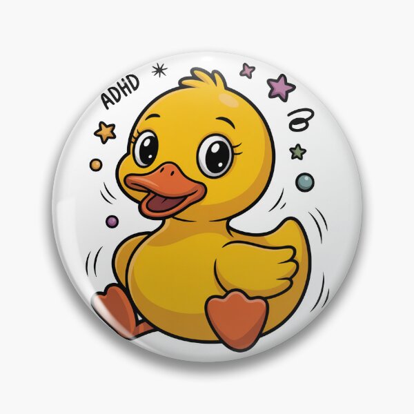 Item preview, Cute ADHD Rubber Duck Art designed and sold by MonkiFlipp.