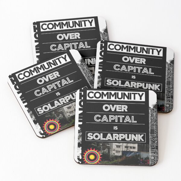 Item preview, Solarpunk Poster Community designed and sold by Raw-Ink.