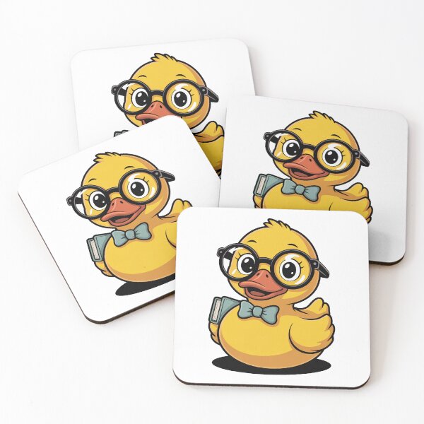 Item preview, Cute Nerdy Rubber Duck Illustration designed and sold by MonkiFlipp.