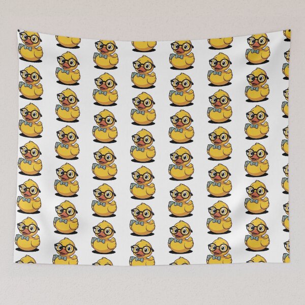 Item preview, Cute Nerdy Rubber Duck Illustration designed and sold by MonkiFlipp.
