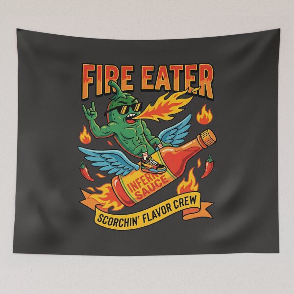 Item preview, Fire Eater Scorchin' Flavor Crew - Chili Pepper Hot Sauce designed and sold by AwesomeBeyondLimits.