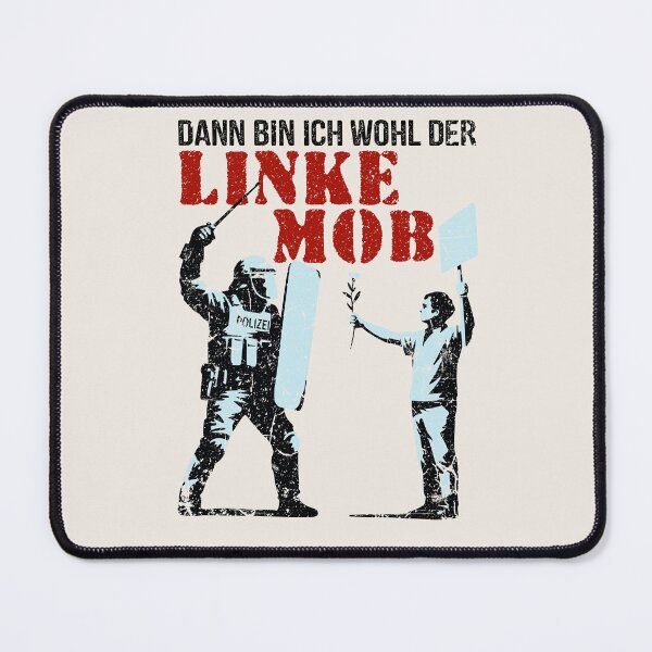 Item preview, Leftist Mob – Anti-fascist statement design with a grunge effect designed and sold by VariousGoodies.