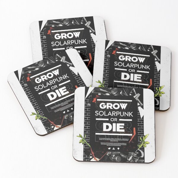 Item preview, Solarpunk Poster Grow designed and sold by Raw-Ink.