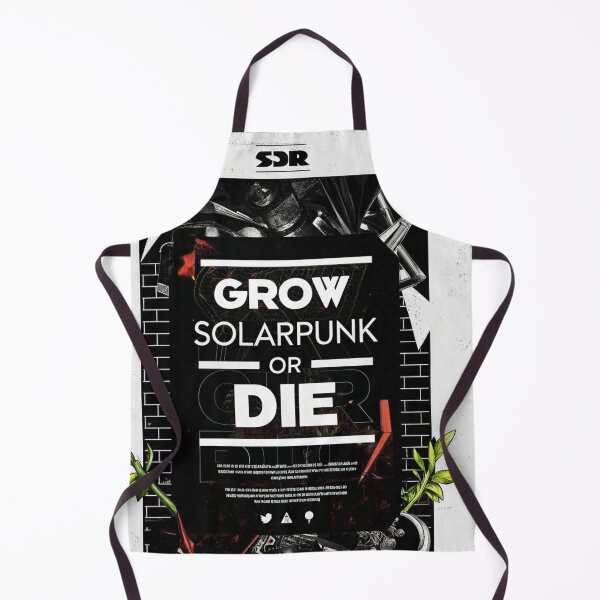 Item preview, Solarpunk Poster Grow designed and sold by Raw-Ink.