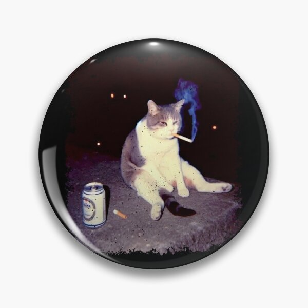 Item preview, Funny Smoking Cat Meme Graphic Print designed and sold by Eh Plus Designs.