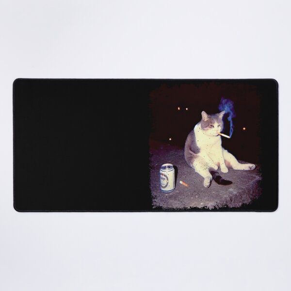 Item preview, Funny Smoking Cat Meme Graphic Print designed and sold by Eh Plus Designs.