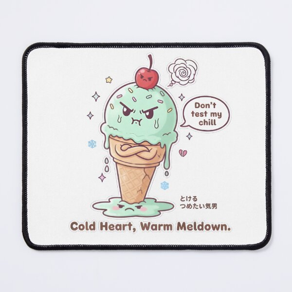 Item preview, Grumpy Ice Cream – Cold Heart, Warm Meltdown (Kawaii Funny Pun) designed and sold by Snackwear Apparel.