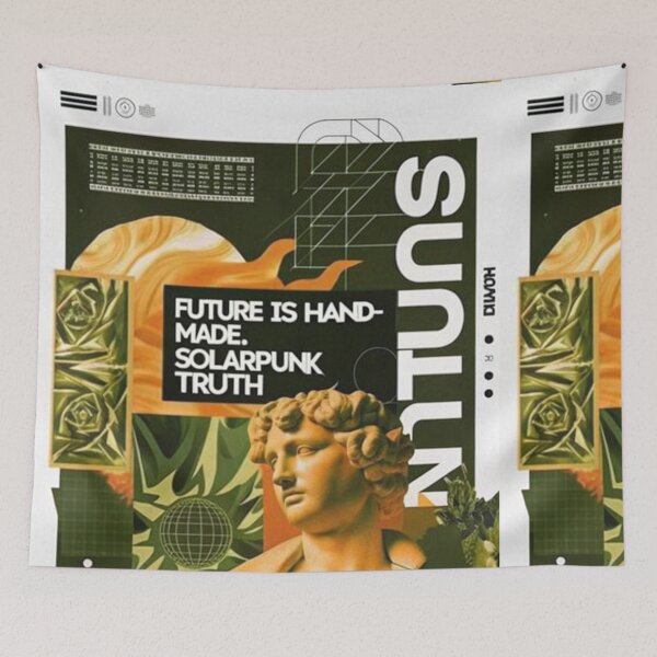 Item preview, Solarpunk Poster Hand-Made designed and sold by Raw-Ink.