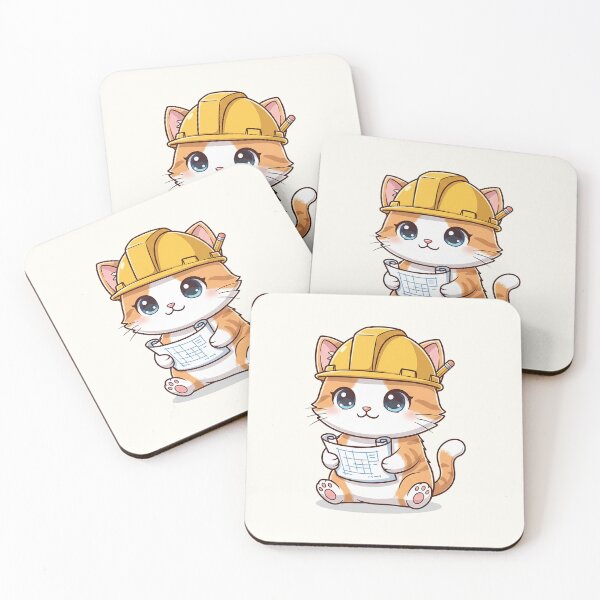 Item preview, Engineer Cat Cute cartoon designed and sold by HoopeStylee.