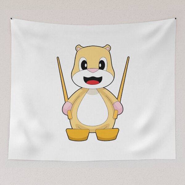 Item preview, Hamster Skier Ski Winter sports designed and sold by Snabdesign84.