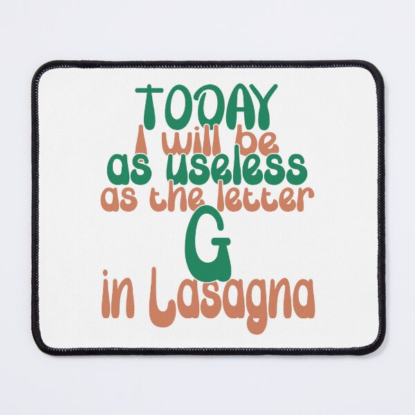 Item preview, Useless as the G in Lasagna | Funny Food Pun Retro T-Shirt designed and sold by Mr Lee.