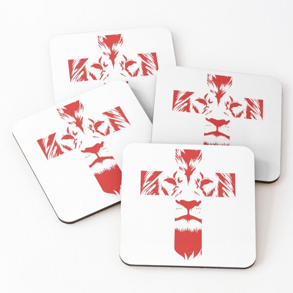 Item preview, Christian Cross / Lion - Red designed and sold by Western Renaissance Limited.