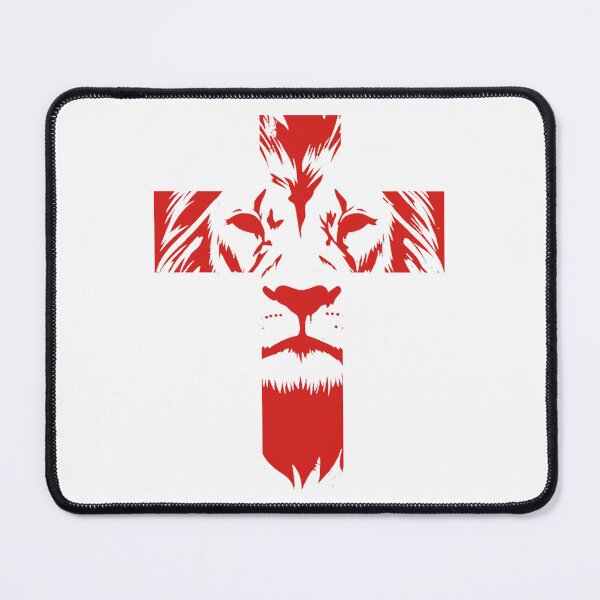 Item preview, Christian Cross / Lion - Red designed and sold by Western Renaissance Limited.
