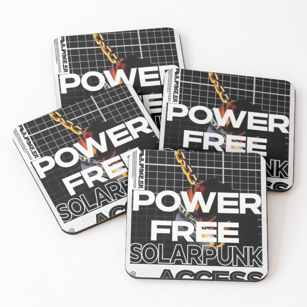 Item preview, Solarpunk Poster Free Access designed and sold by Raw-Ink.