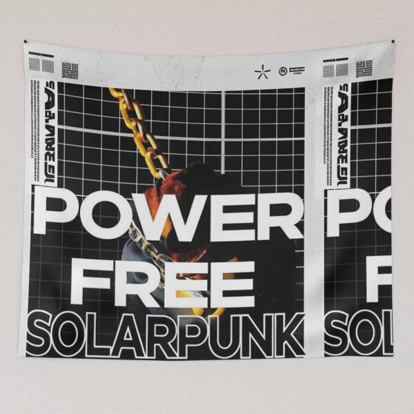 Item preview, Solarpunk Poster Free Access designed and sold by Raw-Ink.