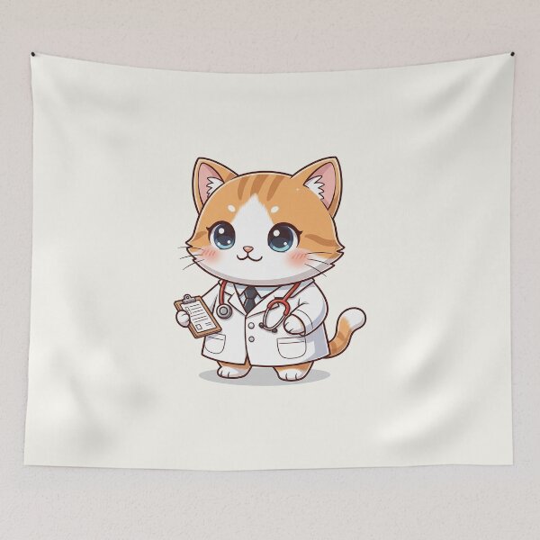 Item preview, Cute Doctor Cat designed and sold by HoopeStylee.