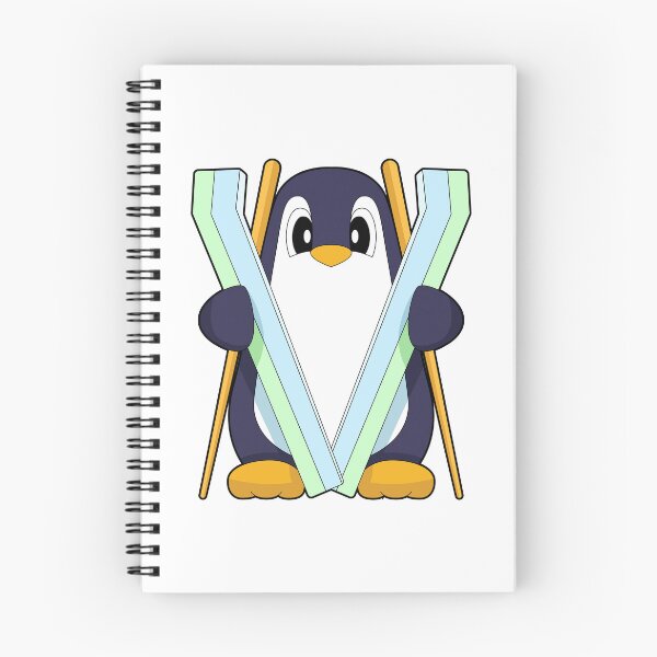 Item preview, Penguin Skier Ski Winter sports designed and sold by Snabdesign84.