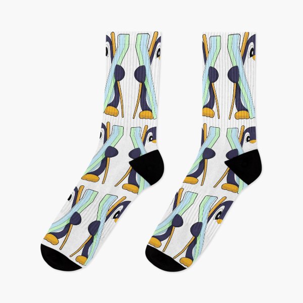 Item preview, Penguin Skier Ski Winter sports designed and sold by Snabdesign84.