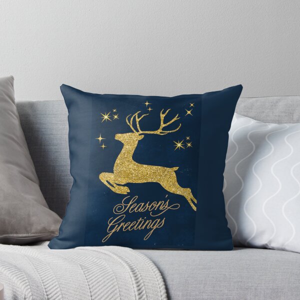 Item preview, Blue and Gold Reindeer Glitter Christmas designed and sold by ArtisticFerns.