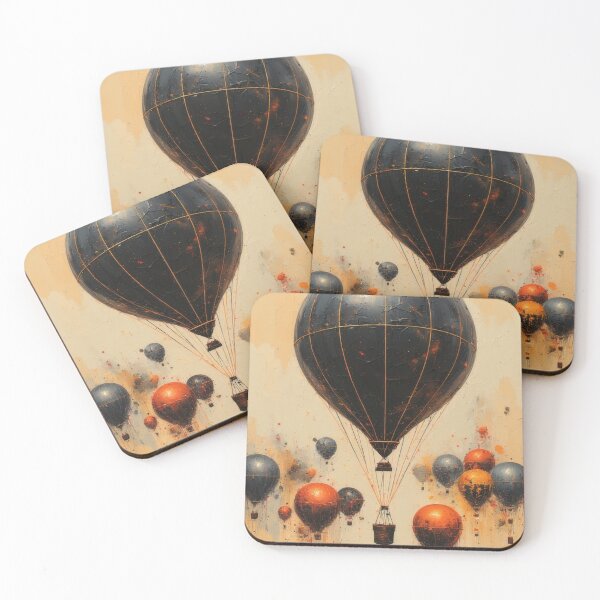Item preview, Abstract hot air balloons in a surreal scene designed and sold by Mianku | Für das Leben.